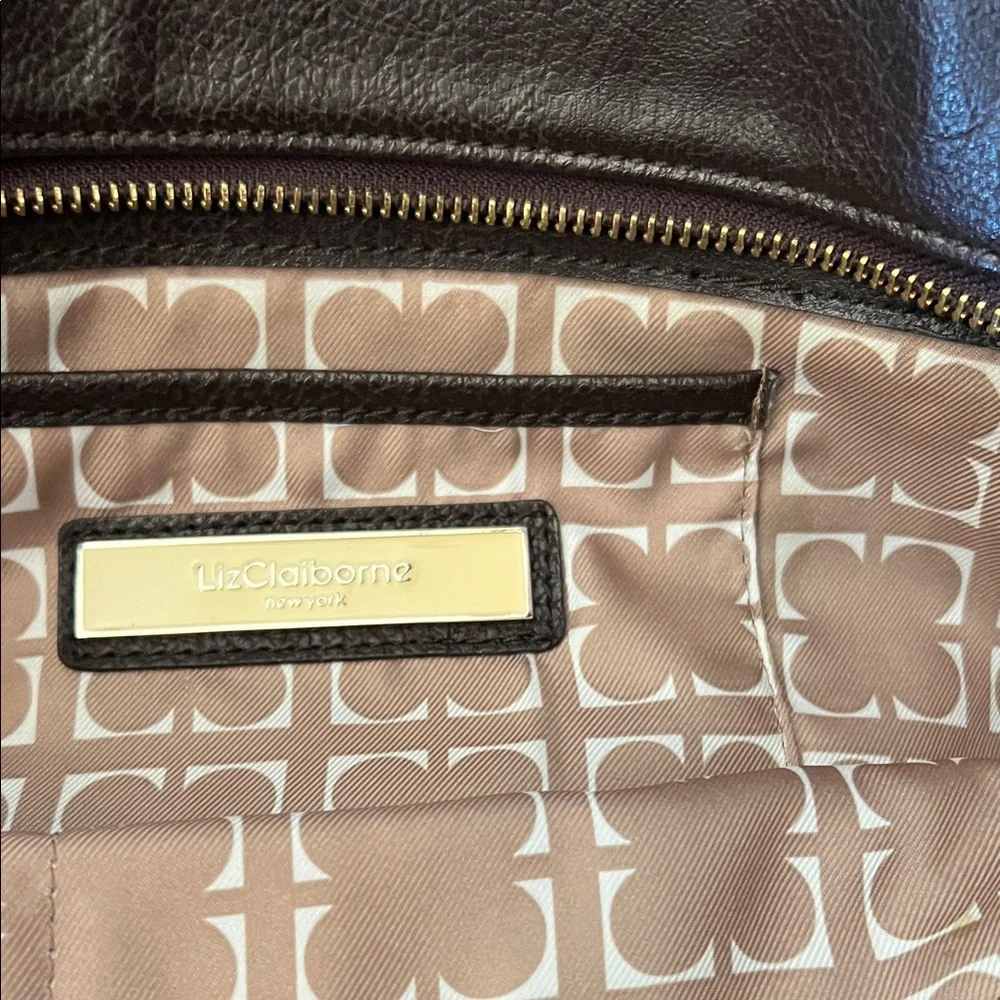 Liz Claiborne Dark Brown Leather Briefcase